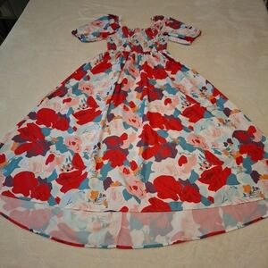 Floral Maxi Dress with Puff Sleeves